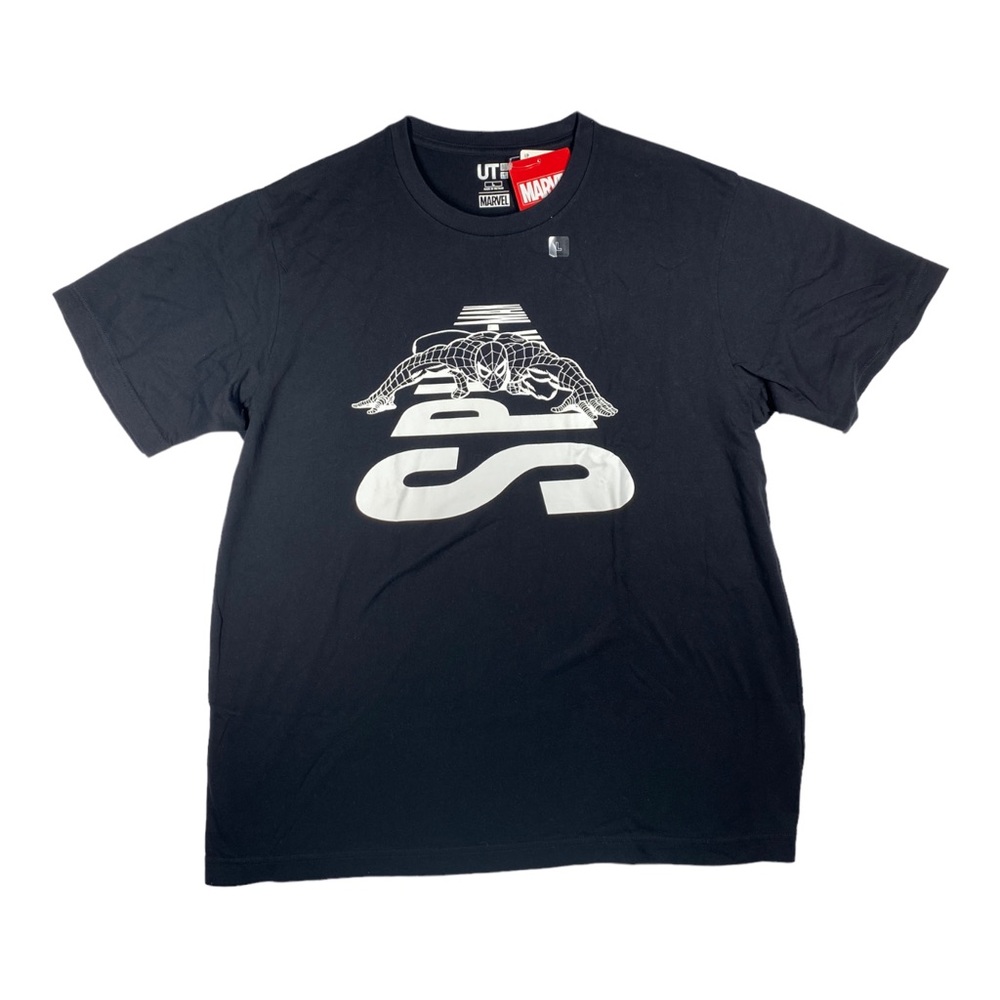 Marvel's Spiderman T Shirt Uniqlo New  Size Large Black